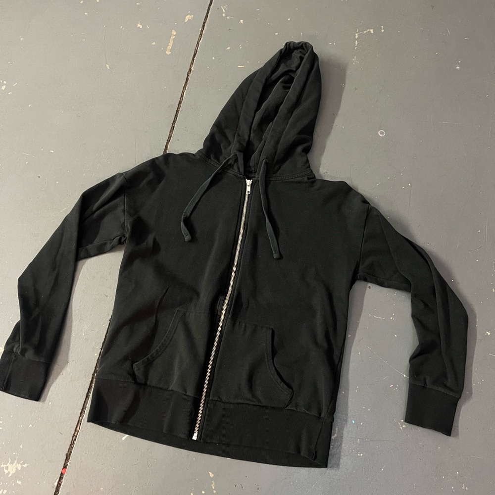 Time and Tru Black Hoodie Jacket